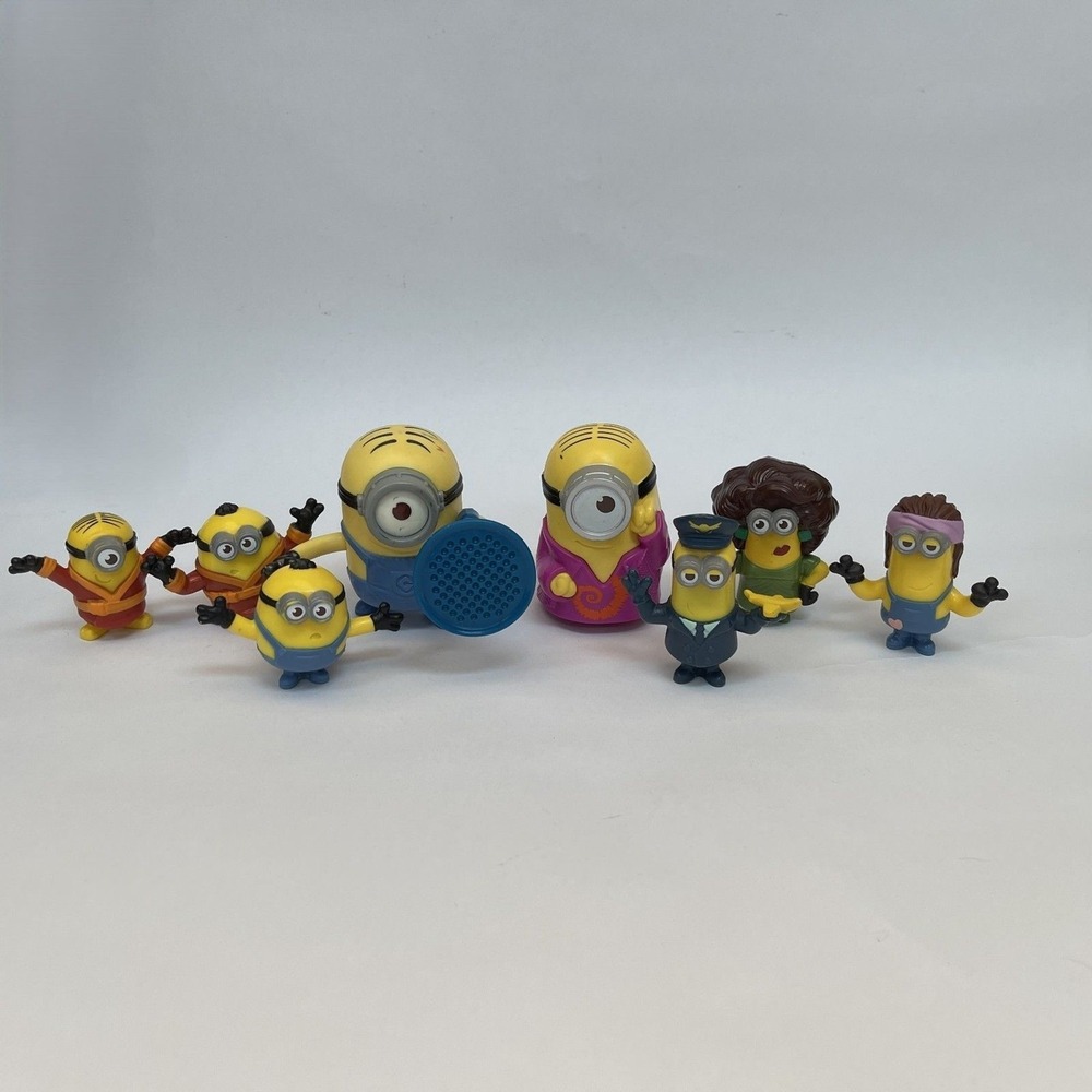 McDonalds Kid's Happy Meal Despicable Me Minions 2013 2015 2019 Lot of 8